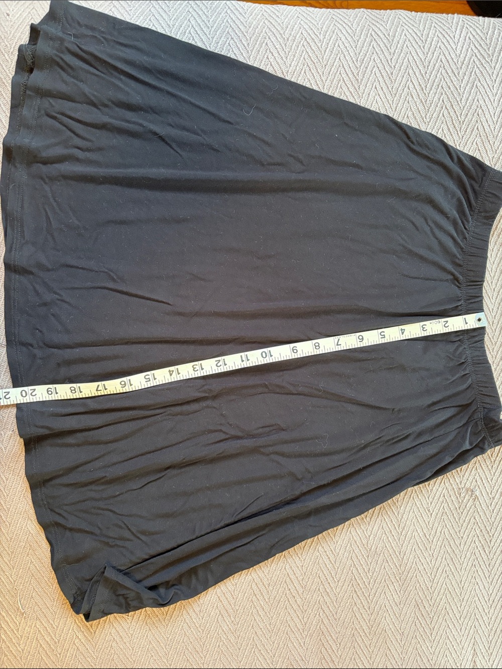 Women's Black Circle Skirt with Elastic Waist